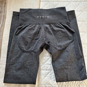 Gray NVGTN Black Speckled Contour Seamless Leggings